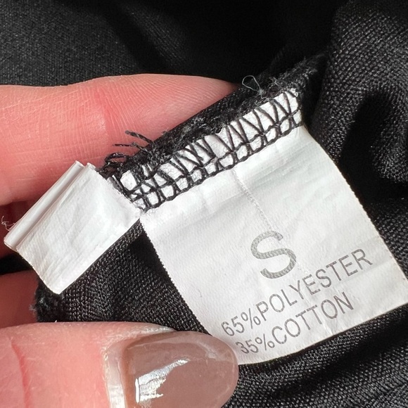 SHEIN BLACK V NECK BODYSUIT WITH LONG MESH PUFF SLEEVES SIZE SMALL - Picture 8 of 9